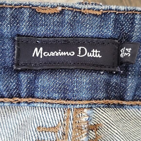 Massimo Dutti Mid-Rise Flare Jeans Size 34 Medium Blue Plus Size - Picture 3 of 7